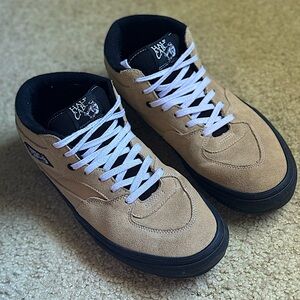 Vans Skate Half Cab Suede Shoe Pig / Olive Khaki Black size 13